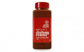 Pure & Sure Organic Chutney Powder With Chana Dal  Plastic Jar  150 grams